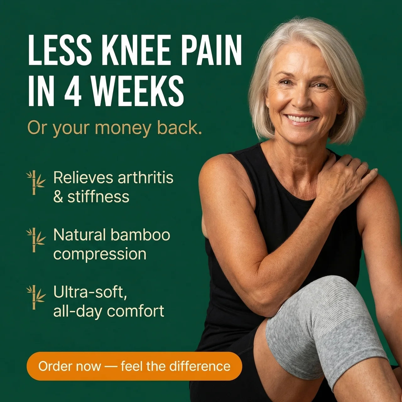Soulagio : The bamboo knee sleeve trusted by thousands of Australians to relieve knee pain and discomfort.